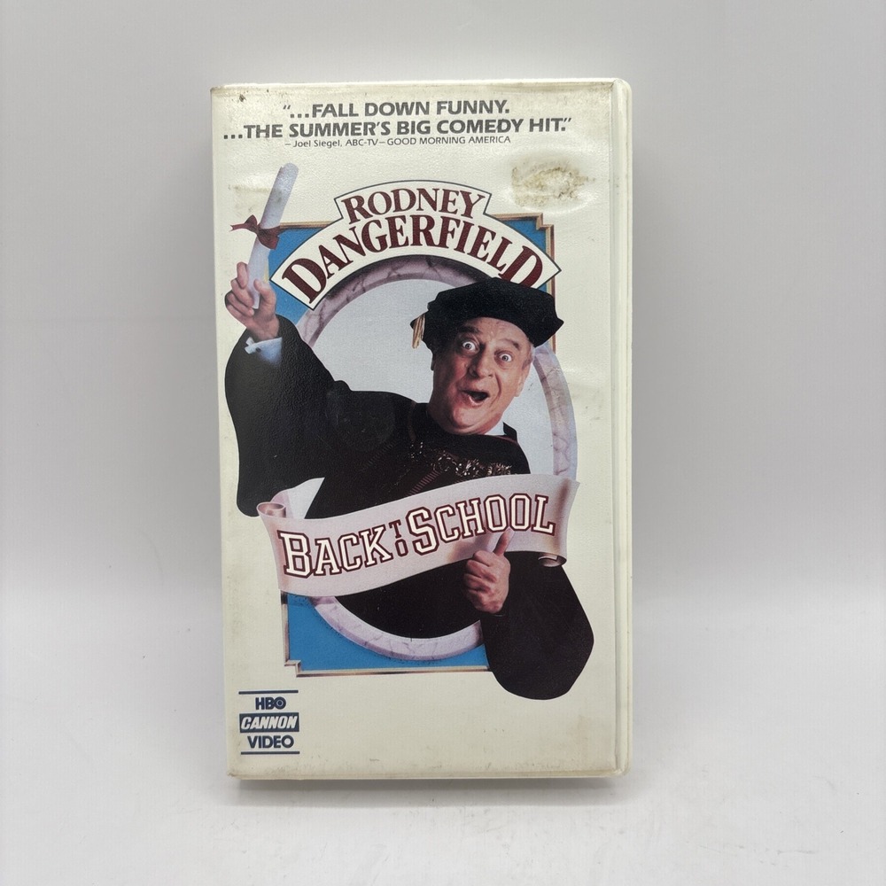Back To School VHS‎ 1986 Used Movie Rodney Dangerfield HBO Clamshell